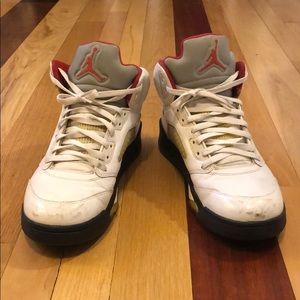 Michael Jordan metallic tongue fire red 5s